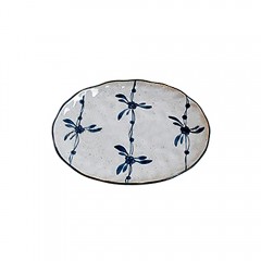 고백자 타원접시