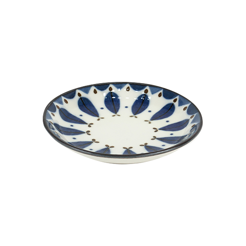 팬시 파란잎 앞접시