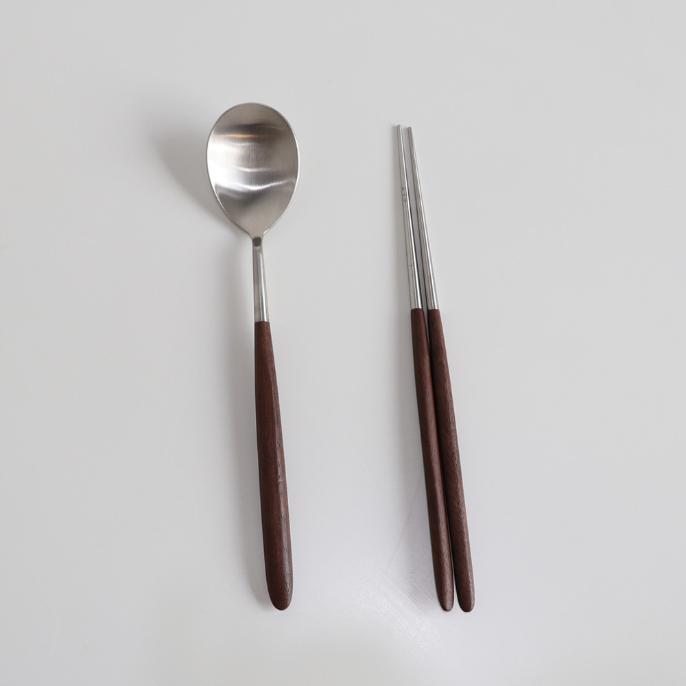 [벨류 커트러리] 디니스, 이사벨 월넛 예쁜 수저세트 커트러리세트 한식기 양식기