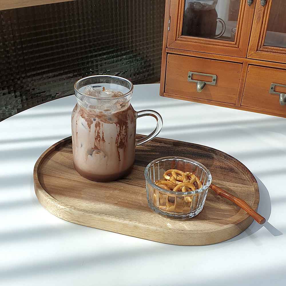 [내열유리 우유컵] 예쁜 홈카페 홈브런치 유리 머그컵 아메리카노 라떼