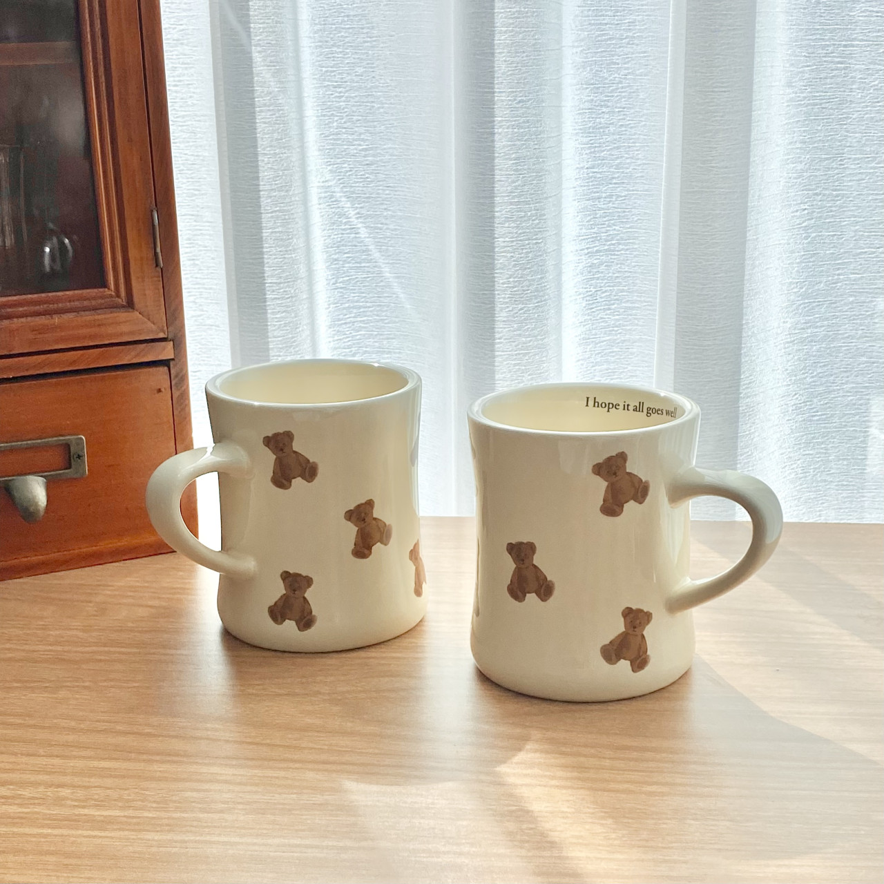 [베어 머그] 테디 곰돌이 머그컵 홈카페 귀여운컵 집들이선물 자취생 신혼부부 답례품
