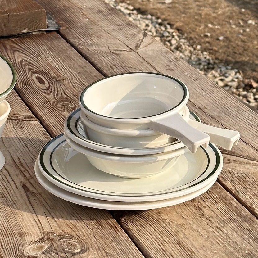 [깨지지 않는 그릇] 2인 캠핑 그릇세트 6p 이스톤라인 멜라민 식기 휴대용 피크닉