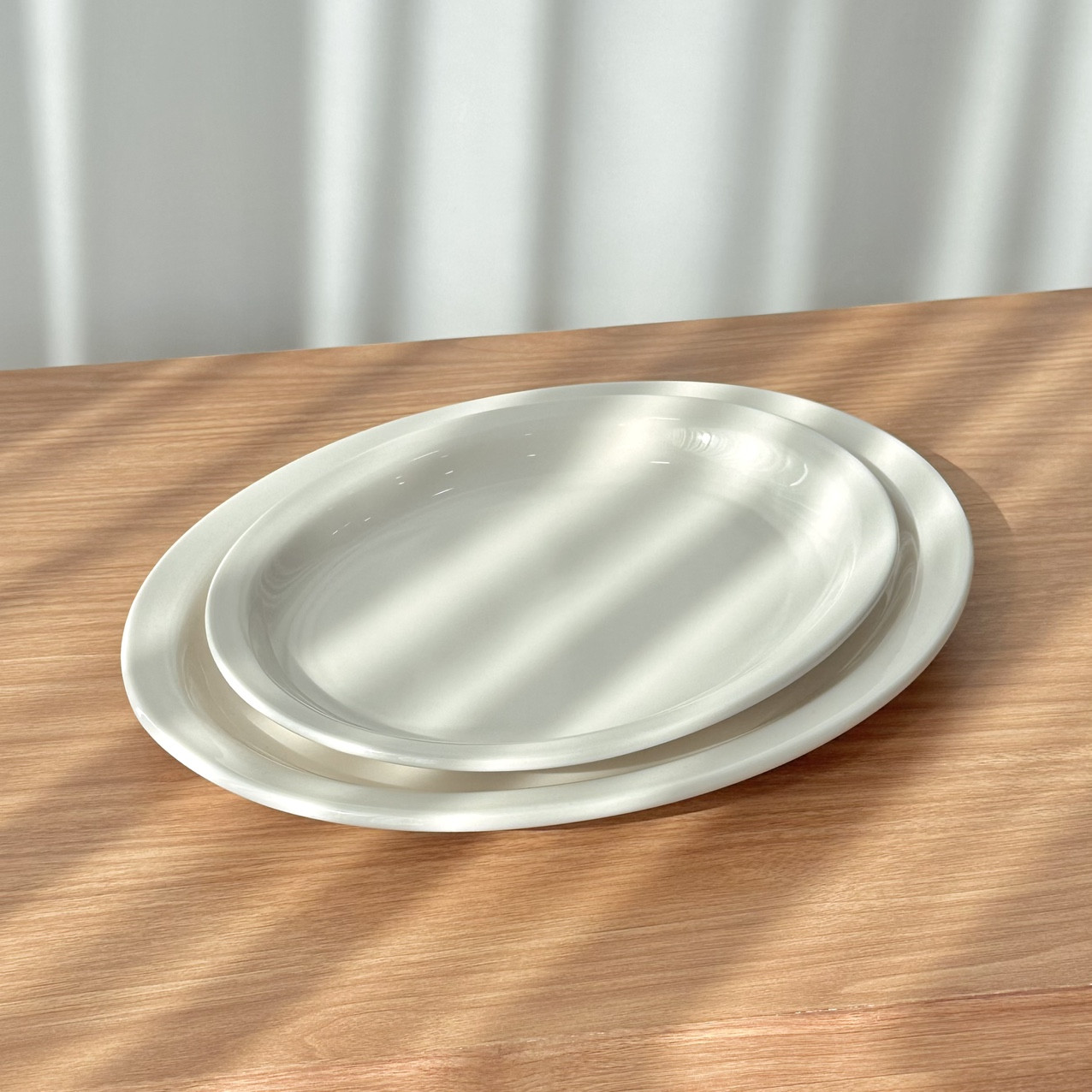 [시라쿠스 뉴욕] 타원접시 브런치 파스타볼 홈카페 오발접시