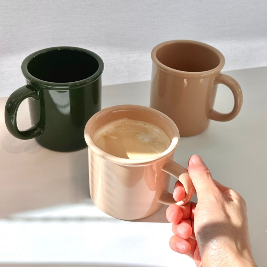 (국산) 심플 도자기 머그컵 360ml 310ml 홈카페 커피잔
