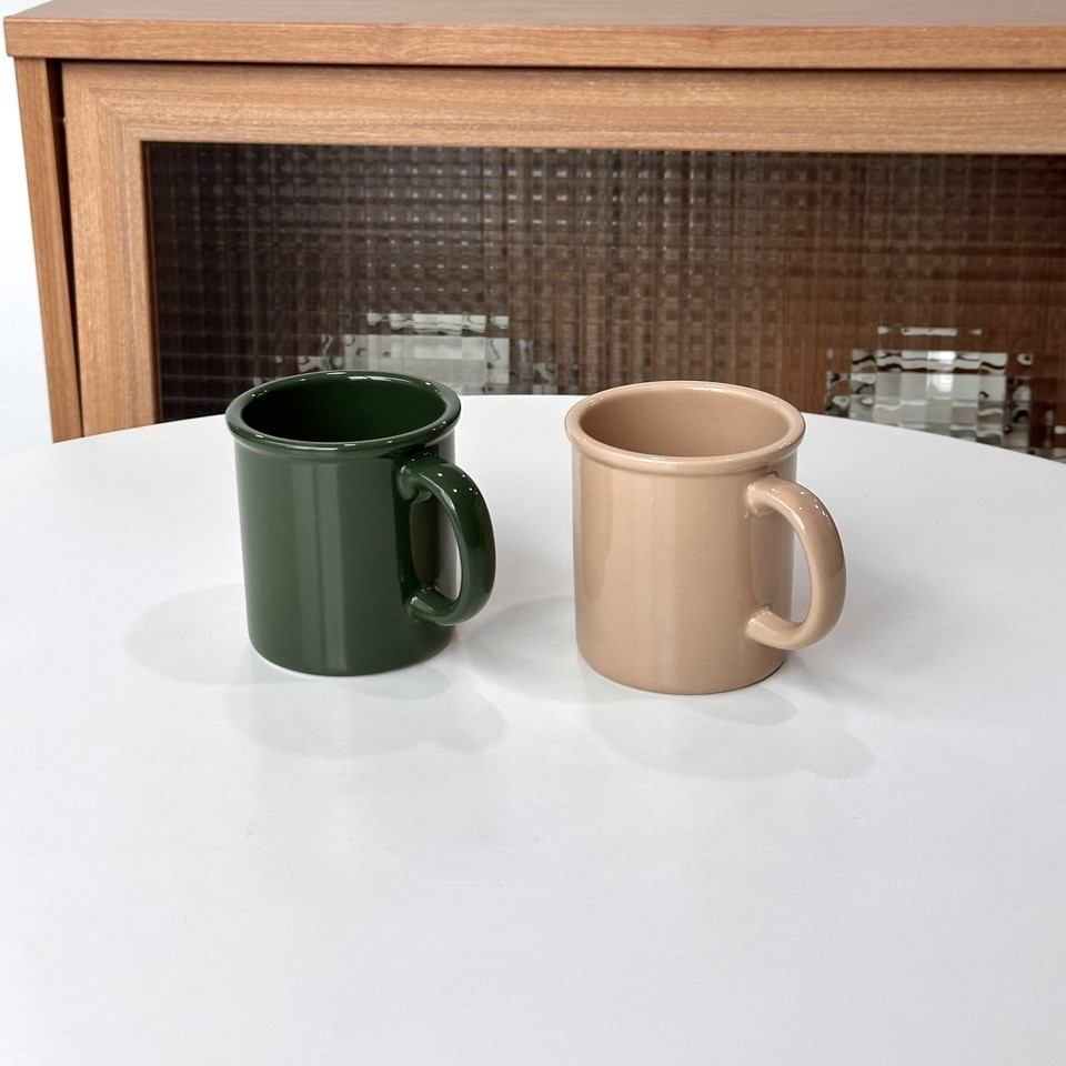(국산) 심플 도자기 머그컵 360ml 310ml 홈카페 커피잔
