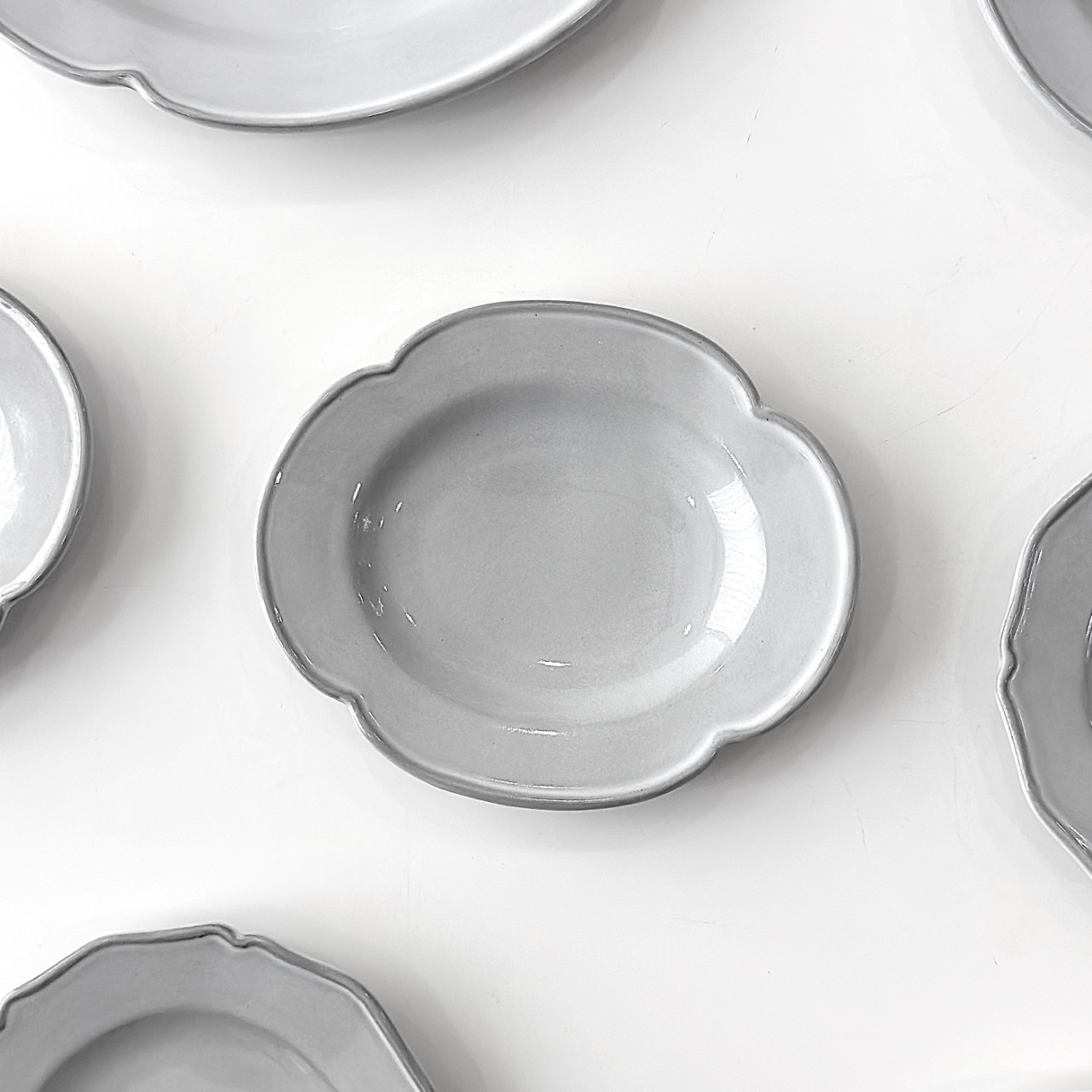 [ 카린 미니 접시 1+1 ] 2p세트 원형 타원 일식기 앞접시 디저트 디너