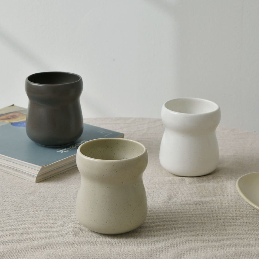 [브륀 머그] 3 cols 도자기 물컵 머그 커피 찻잔 답례품